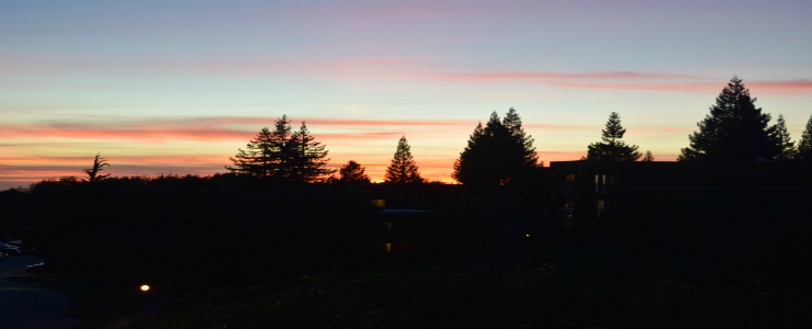 Sunset over Oakes College